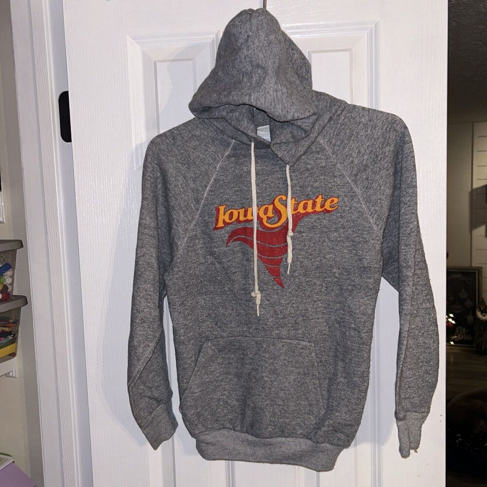 Vintage Iowa State Cyclones Hoodie Sz M (10-12) Collegiate Pacific Rare Youth